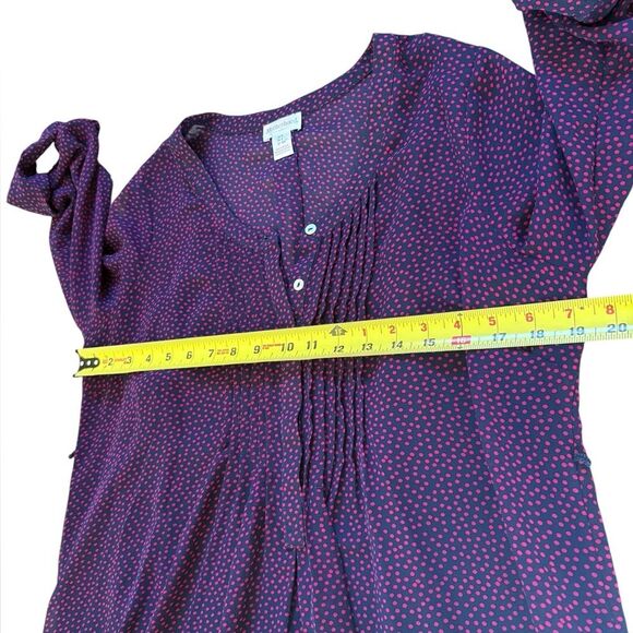 Motherhood Maternity Polka Dot Blouse and Tank Liner Womens Size Small Navy Pink - Picture 9 of 10
